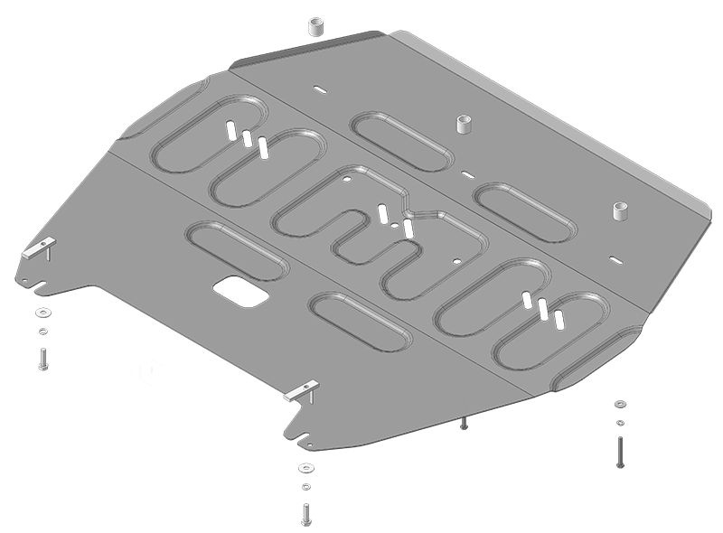 Усиленная защита Motodor картера двигателя, кпп. 2 мм, сталь. для KIA K5 2020-н.в.,Hyundai Sonata VIII #1