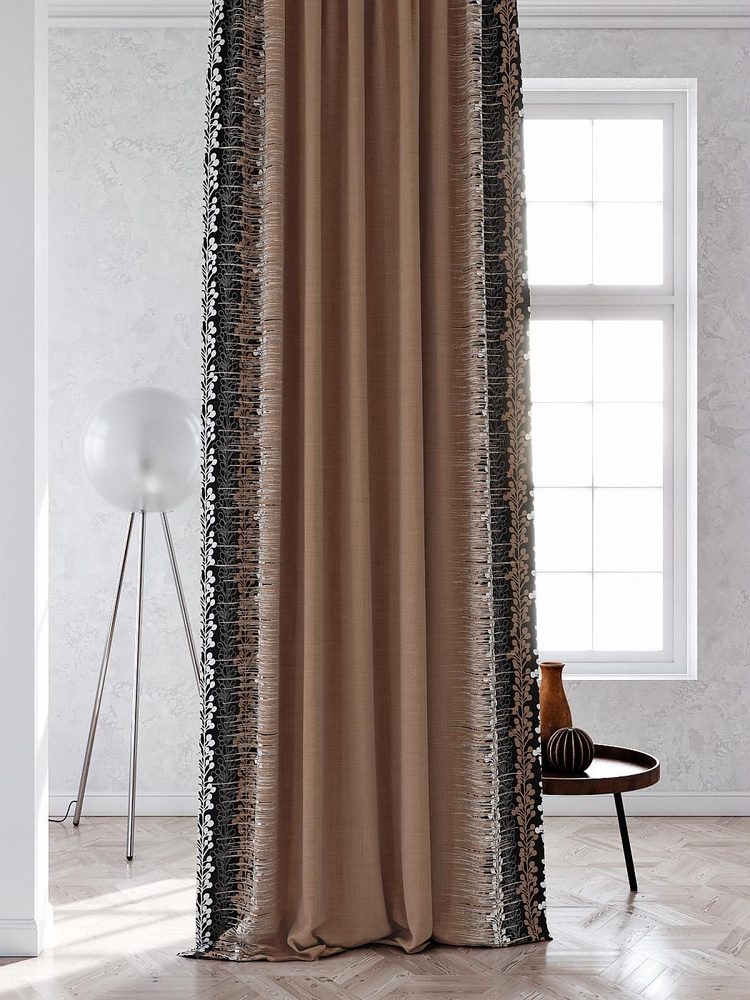 Портьера AT HOME Сонтвиарс (коричневый) Высота 250 см Ширина 150 см  #1