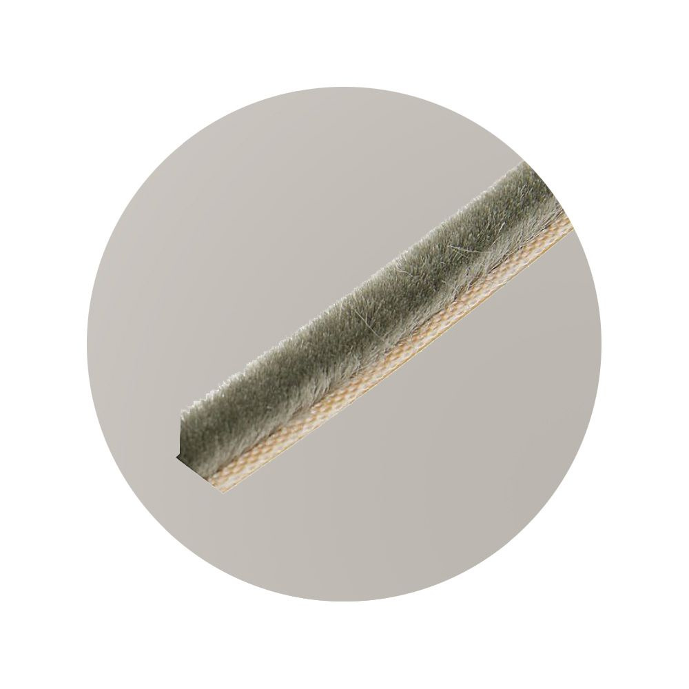Фетр уплотнитель для москитных сеток щеточный серый 7*6 мм 10 м  #1