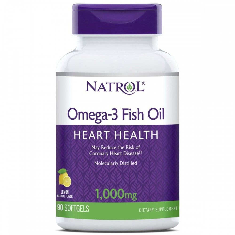 Витамины омега 3 1000мг, капсулы рыбий жир натрол Omega-3 Fish Oil 1000mg 90 капс.  #1