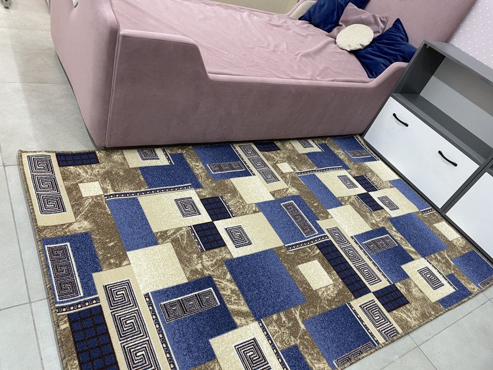 Ковровая дорожка , ковёр безворсовый на войлочной основе Carpet World "Versache" , полиамид , микрофибра #1