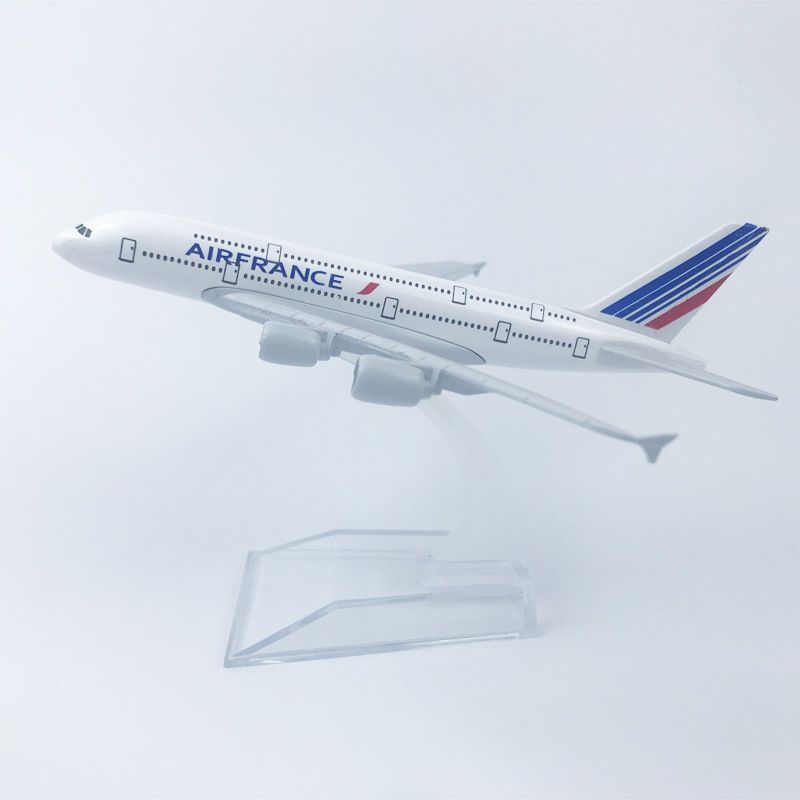 Металлическая модель самолета Airbus A380 Air France / авиация #1