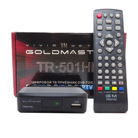VIVID VM MOTION GOLDMASTER ТВ-ресивер Цифровая приставка TR-501 HD , черный  #1
