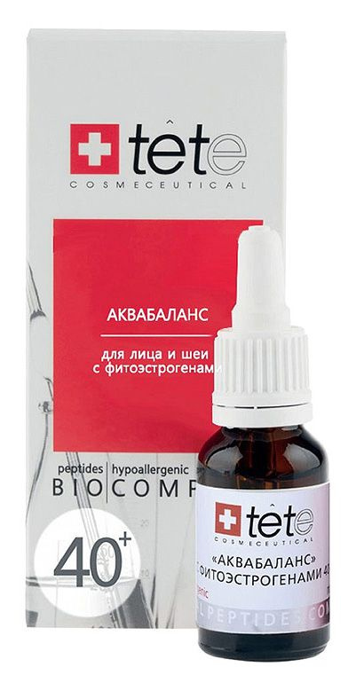 TETE Лосьон биокомплекс-аквабаланс для лица и шеи с фитоэстрогеними 40+, Biocomplex 40+, 15 мл  #1