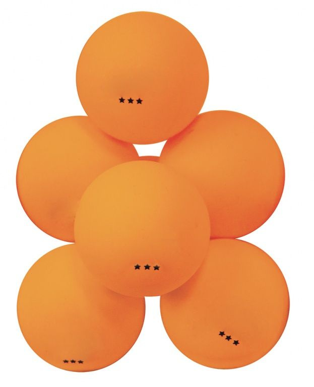 Мяч для настольного тенниса ATEMI 3* 6шт. (оранжевый) #1