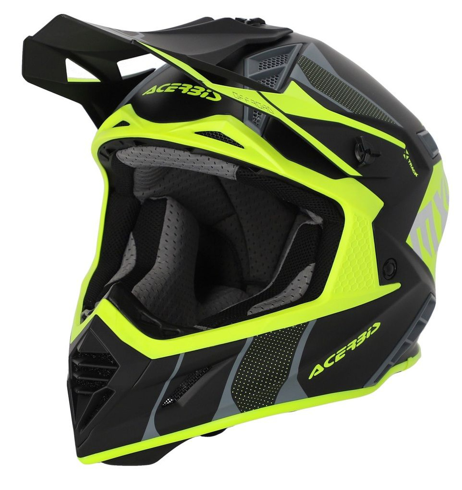 Мотошлем кроссовый Acerbis X-TRACK 22-06 Black/Fluo-Yellow, S #1