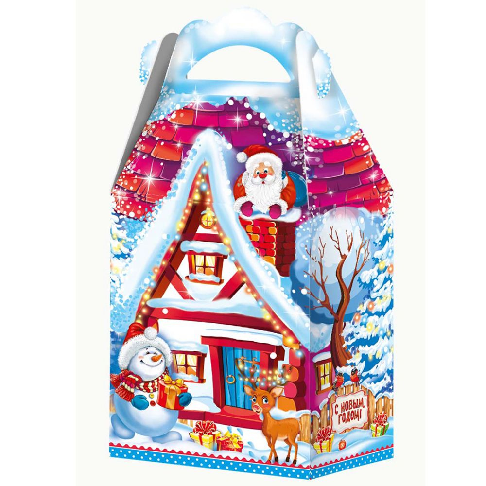 Коробка подарочная Новогодняя "Милые Соседи" для упаковки конфет, сувениров и подарков, сюрприз на новый #1