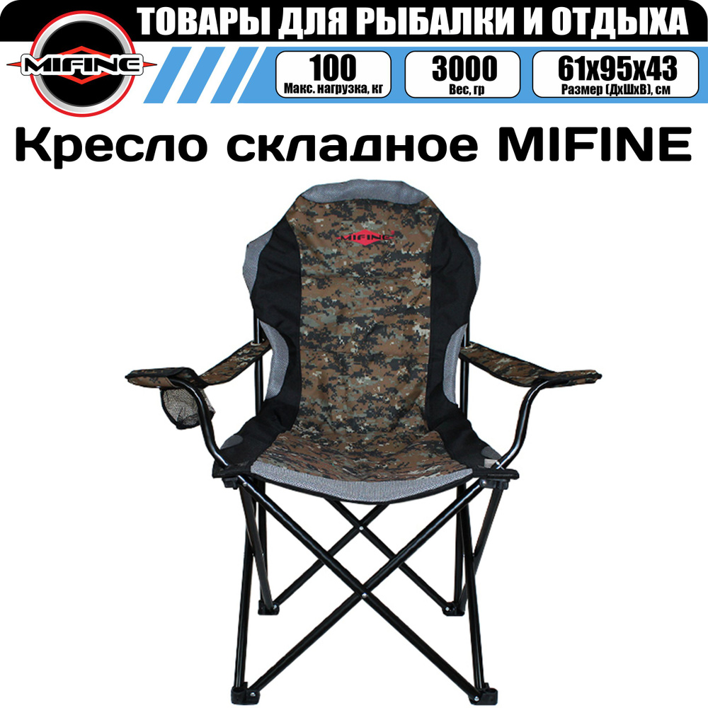 Mifine Кресло для рыбалки61*95*43 см #1