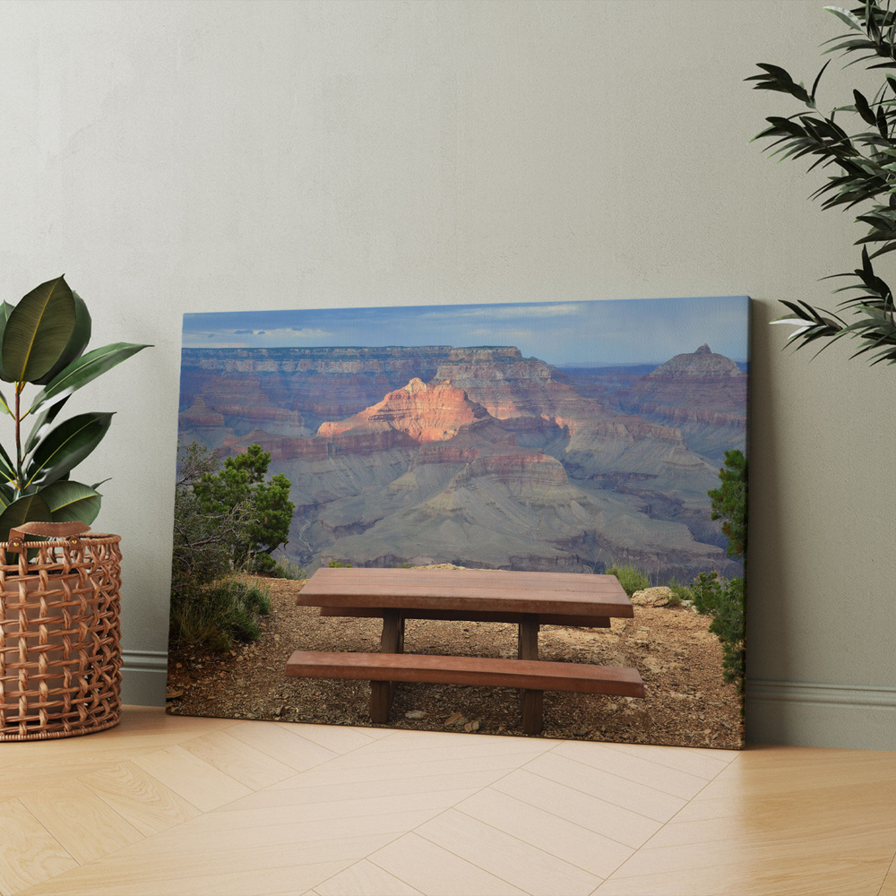Картина на холсте интерьерная (большой каньон гранд горы сша аризона национальный парк) 50x70 см, для #1