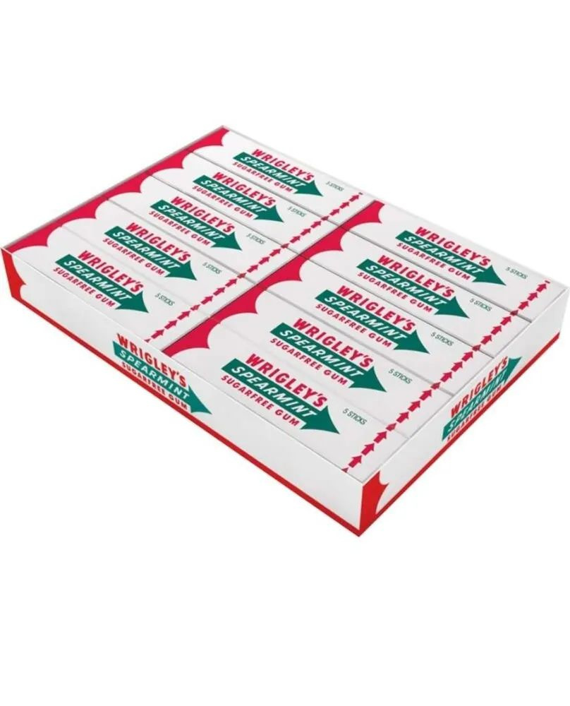 Жевательная резинка Wrigley's Spearmint со вкусом мяты без сахара, 13г, 20 шт.  #1