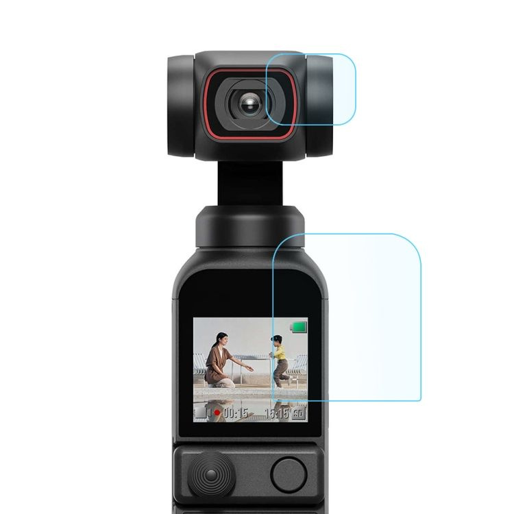 Защитные стекла Puluz DJI Osmo Pocket 2 для экрана и линзы объектива камеры  #1