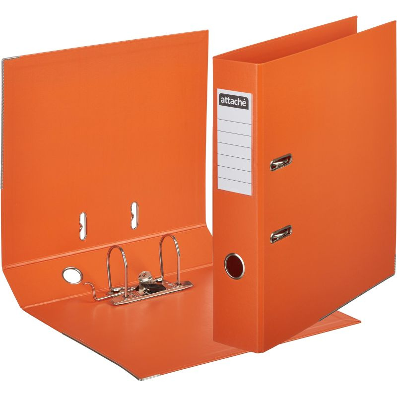 Папка-регистратор 75мм Attache, А4, оранжевая, ПБП2,метал. угол, карман.кор  #1