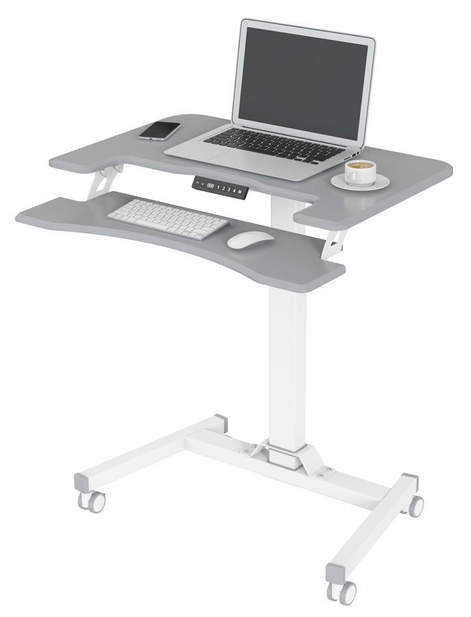 Стол для ноутбука Cactus VM-FDE103 столешница МДФ серый 91.5x56x123см (CS-FDE103WGY)  #1