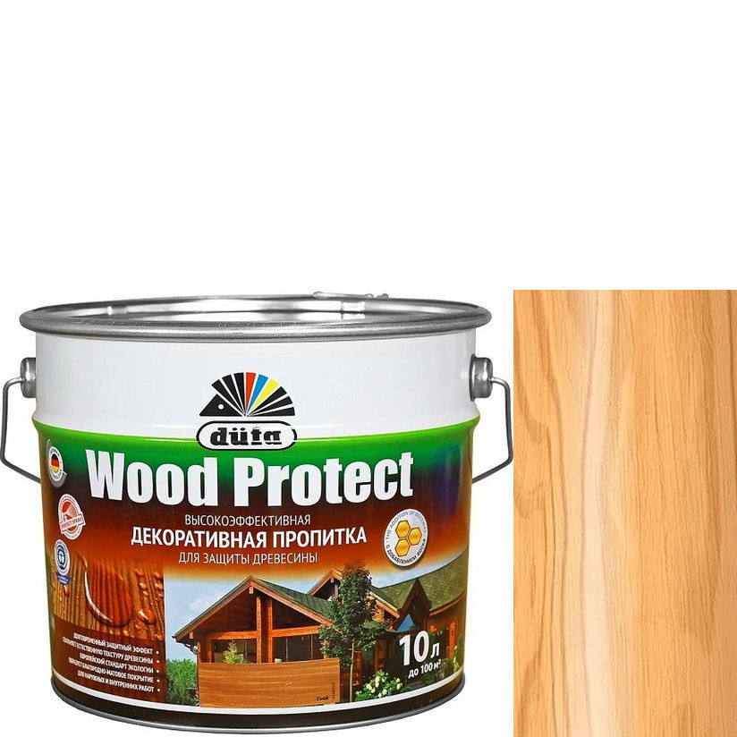 Пропитка декоративная для защиты древесины Dufa Wood Protect сосна 2,5 л.  #1