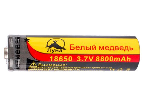 Аккумуляторная батарейка литий-ионная LUNA 18650 8800 мАч 3.7V, 3 штуки  #1