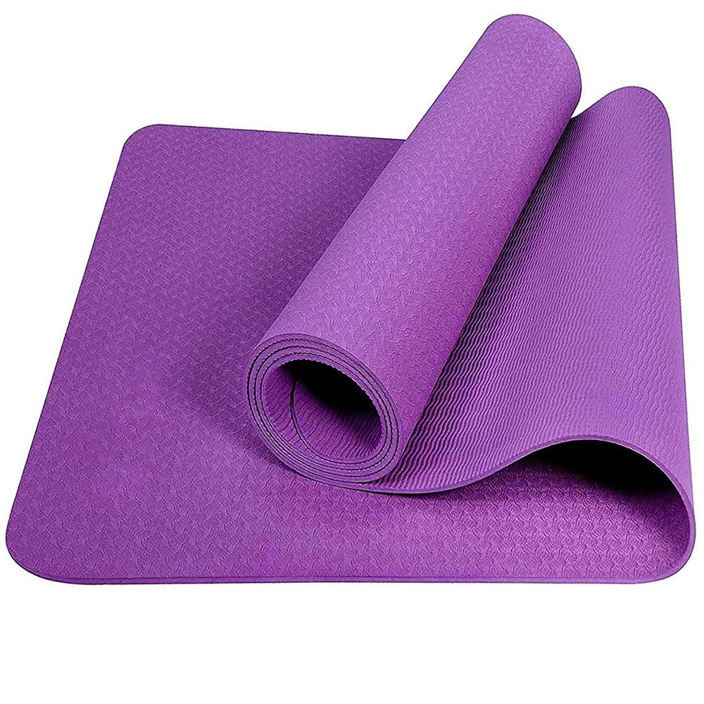 Коврик для йоги нескользящий резиновый, толстый гимнастический yoga mat для фитнеса, спорта и растяжки, #1