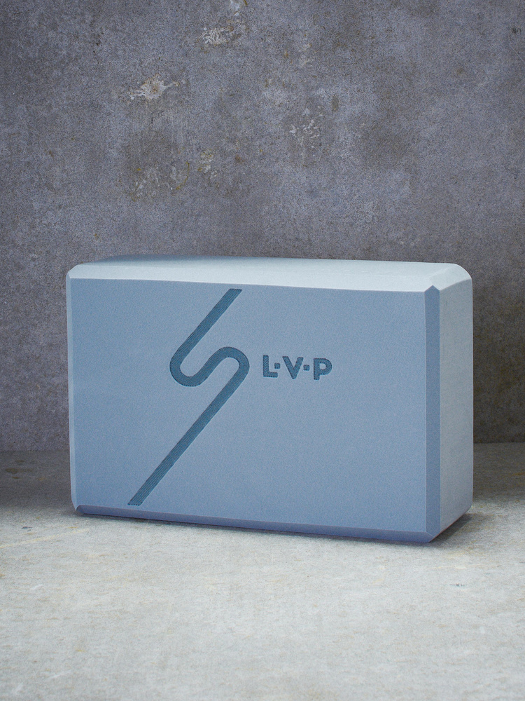 Блок для йоги LVP, размер 23х15х7.5 см, цвет серый, 1 шт. #1