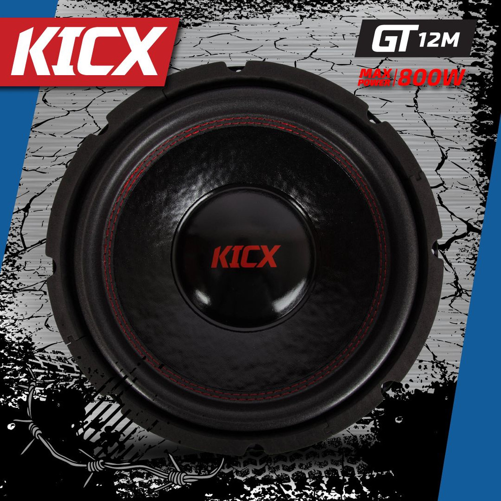 Kicx Сабвуфер для автомобиля GT 12M, 30 см (12 дюйм.) #1