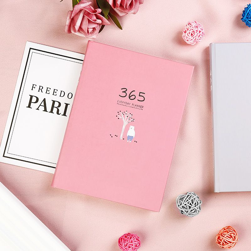 Ежедневник-планер для девочек, розовый, плотная обложка, А5 - купить с ...