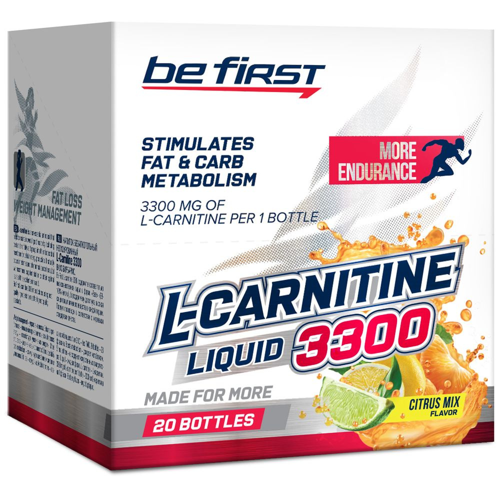 Be First L-Carnitine 3300 (20 ампул х 25 мл) Цитрусовый микс #1