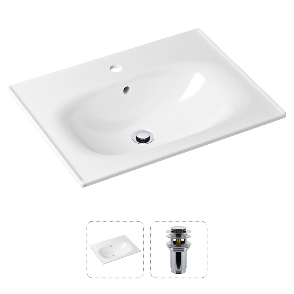 Врезная раковина для ванной Lavinia Boho Bathroom Sink 21520868 в комплекте 2 в 1: умывальник белый из #1