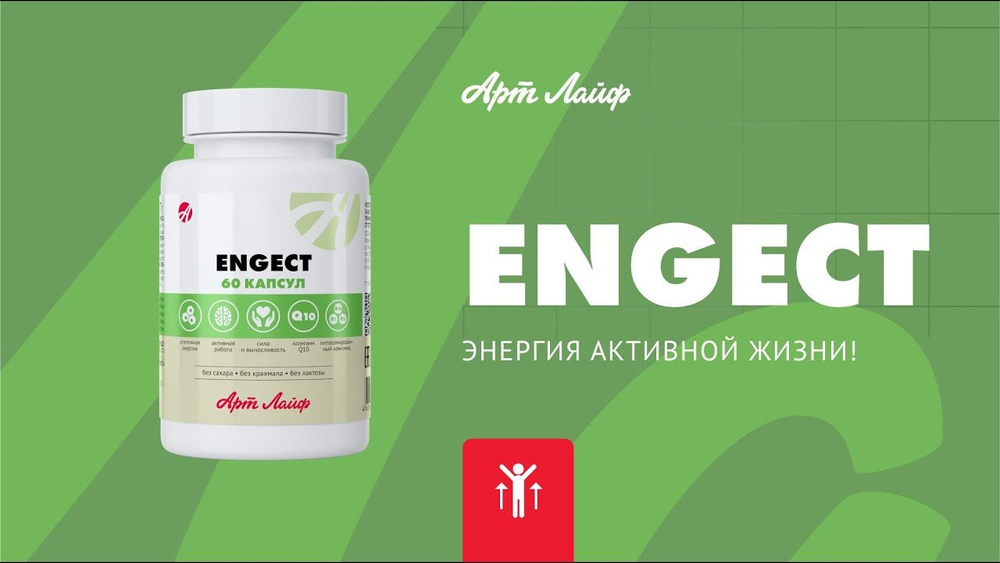 АртЛайф, Engect (Энжект) 60 капс. Коэнзим Q10+витамины группы B. Источник внутренней энергии  #1