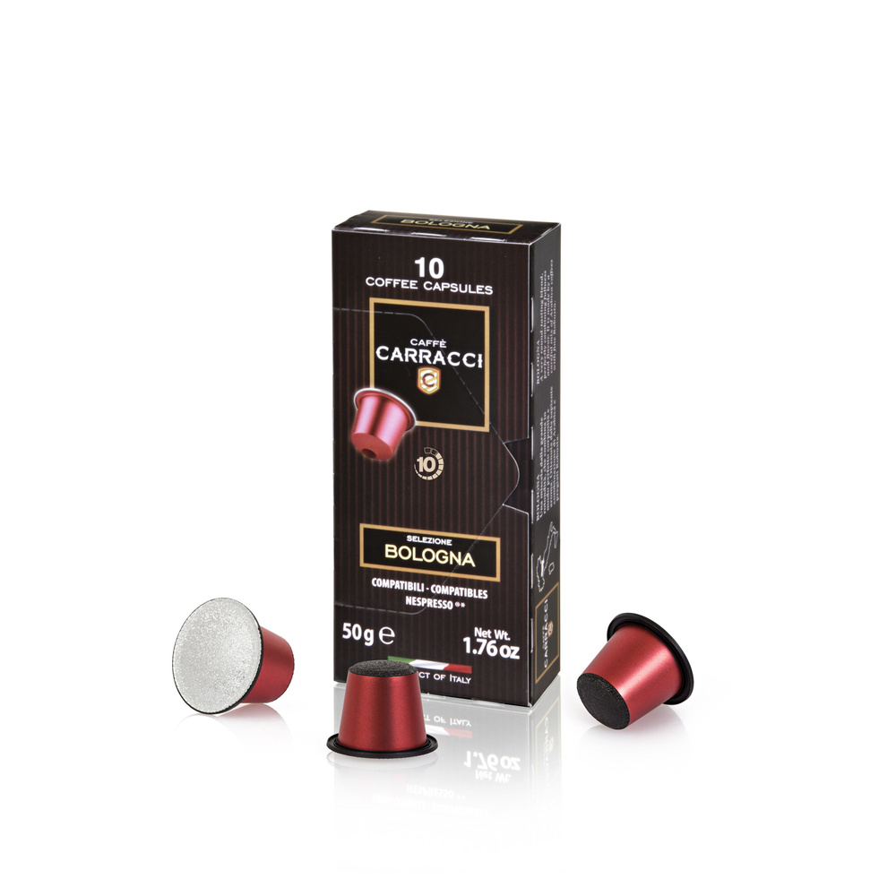 Кофе в капсулах "Carracci" Болонья для системы Nespresso 50 грамм, 10 капсул  #1