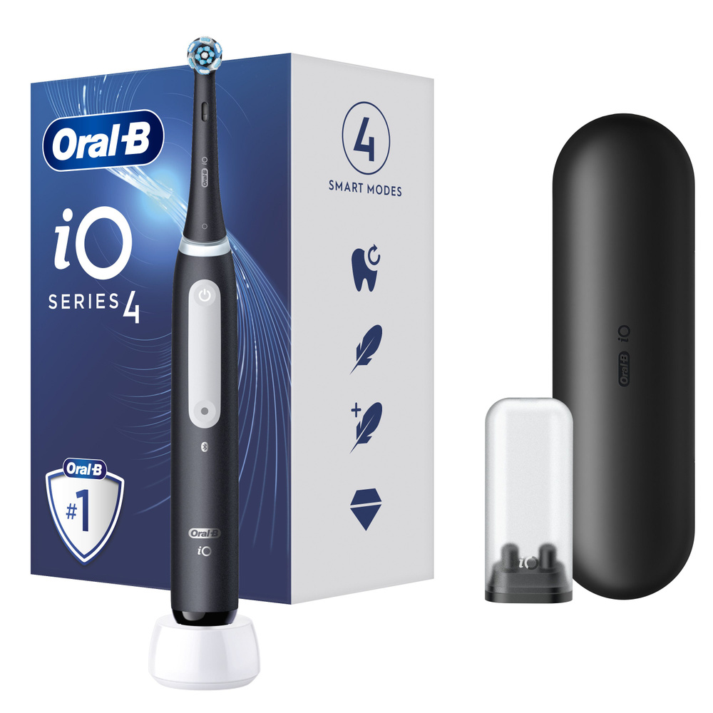 Электрическая зубная щётка Oral-B iO Series 4 Matte Black, Чёрная #1