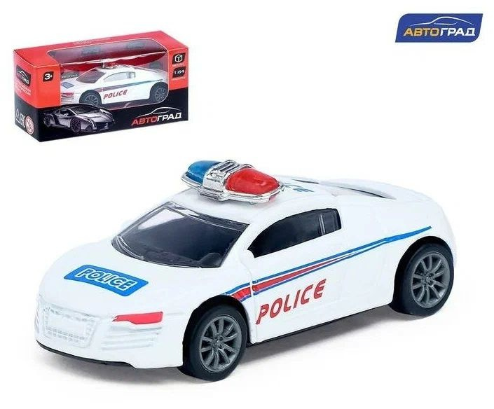 Машинка металлическая Полиция, масштаб 1:50 инерция, "Автоград"  #1
