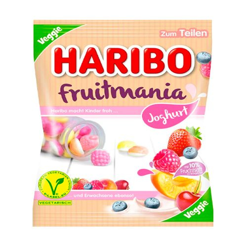 Мармелад жевательный Haribo Fruitmania Joghurt Vegan/Мармелад Харибо Фруктовая Мания Йогурт 160гр (Германия) #1