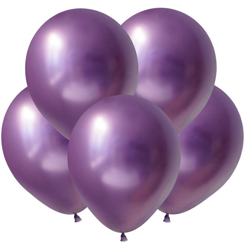 Набор воздушных шаров/Фиолетовый, Зеркальные шары / Mirror Violet /12,5 см/50 шт.  #1
