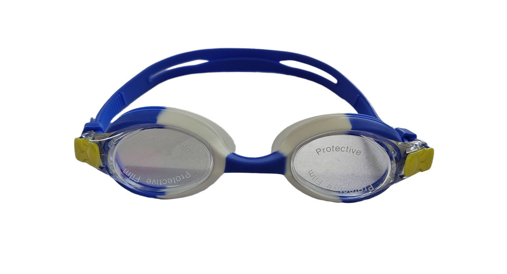 Очки для плавания SWELL силиконовые детские юниорские SWIMWELL - сине-белые  #1