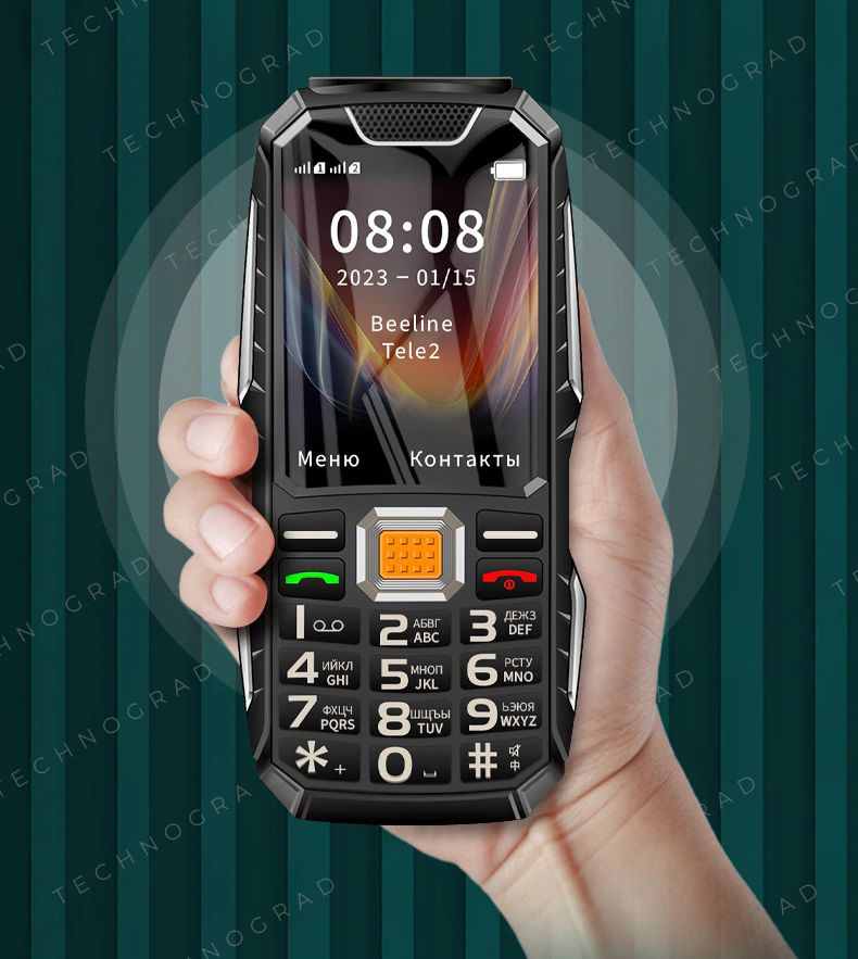 Новинка 2023! Мобильный телефон BENSON с 2 Dual SIM, 32Мб, Micro SD, 3800 мАч. Недорогой кнопочный телефон, #1
