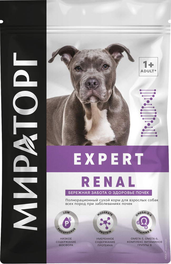 Корм Мираторг Expert Renal для собак, при заболеваниях почек, 1.5 кг  #1