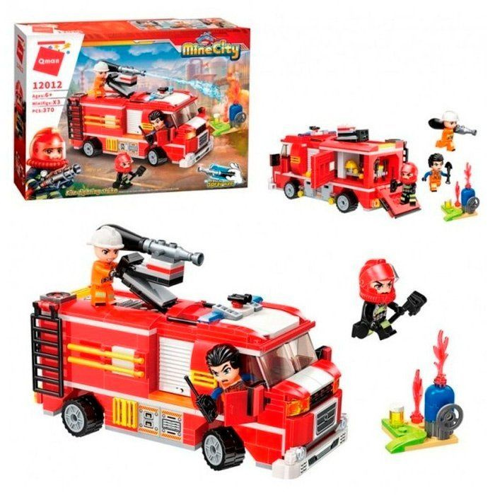 Конструктор пластиковый для детей Пожарная станция 370 деталей  #1