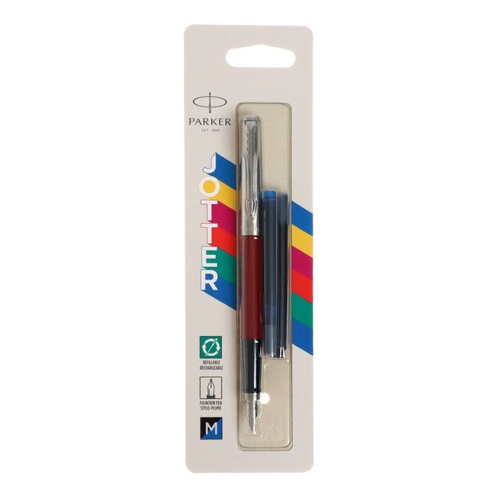 Ручка перьевая Parker JOTTER ORIGINALS RED1.0мм,+ 2 стержня (син и черн) блистер 2096872  #1