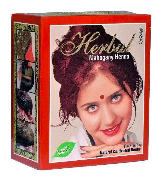 Хна для волос натуральная Индия Хенна Herbul Mehogany Henna, цвет мехагон красный, 60 гр  #1