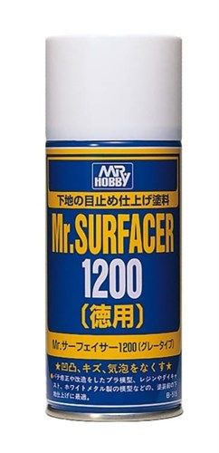 Gunze Sangyo Mr. Hobby Краска-грунтовка в баллончике Mr. Surfacer 1200 Grey, 170 мл  #1