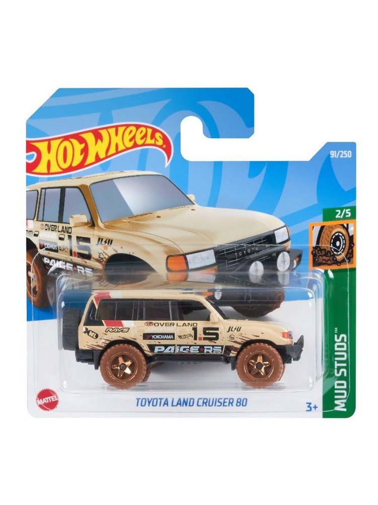 HCT64 Машинка металлическая игрушка Hot Wheels коллекционная модель TOYOTA LAND CRUISER 80 бежевый  #1