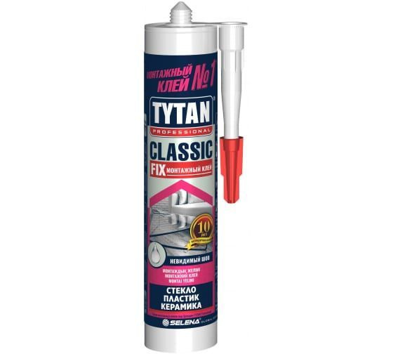 TYTAN PROFESSIONAL клей монтажный Classic Fix каучуковый прозрачный 310мл, 62949  #1