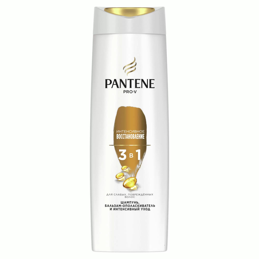 Pantene Шампунь-бальзам-ополаскиватель для слабых и поврежденных волос Интенсивное восстановление, 360 #1