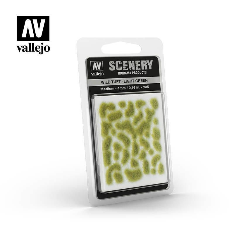 Материал для оформления подставок миниатюр Vallejo Wild Tuft - Light Green  #1