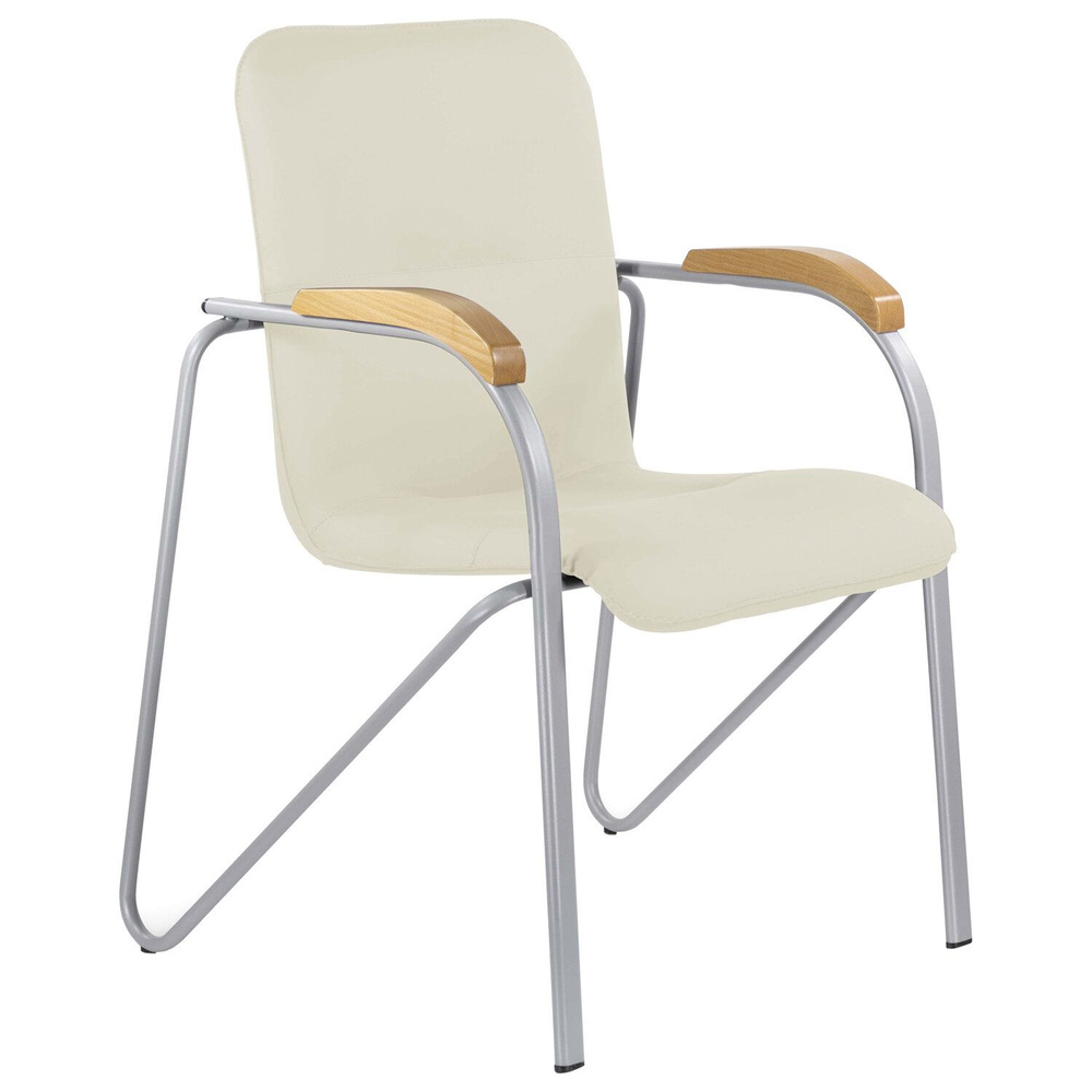 Кресло для приемных и переговорных Brabix samba, cf-104 серый, бук, d-1, бежевый, (532760)  #1