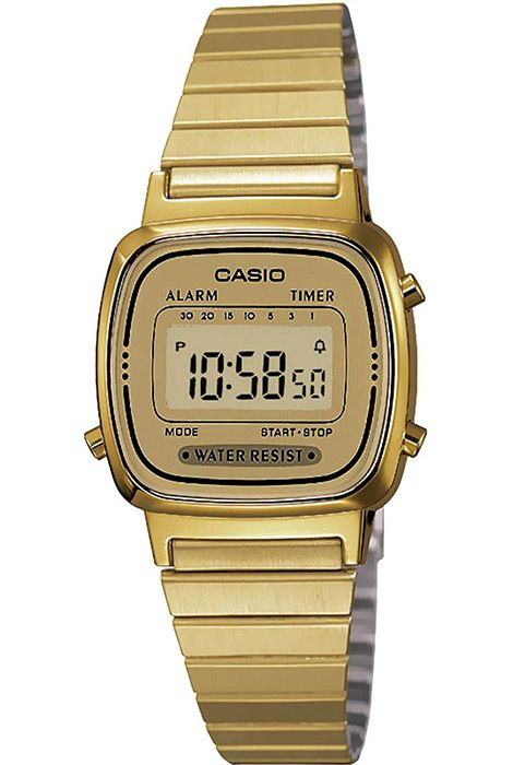 Электронные женские наручные часы Casio Vintage LA670WGA-9 с будильником, таймером и секундомером  #1