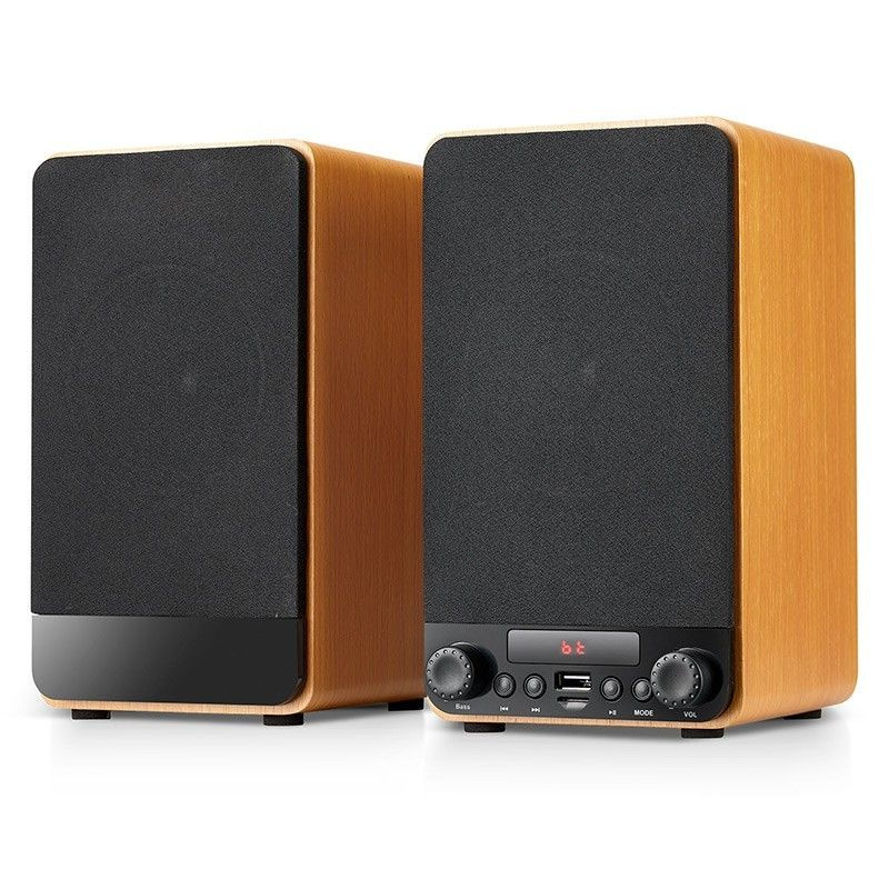 Dialog Jazz AJ-13 BROWN - акустические колонки 2.0, 2*15W RMS, Bluetooth, FM, USB+microSD reader  #1