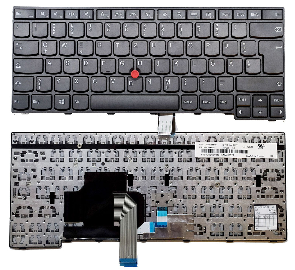 Клавиатура для ноутбука Lenovo ThinkPad E450 ENG p/n: LO-84SU SN20E66124, FRU P/N 04X6124, 04X6164  #1
