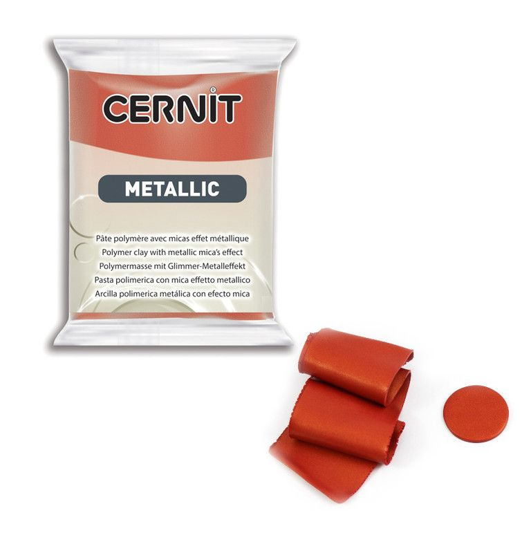 Полимерный моделин "Cernit Metallic" 56гр. медь #1