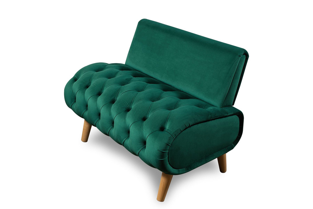 Прямой диван, механизм Нераскладной, 100х60х78 см,зеленый #1