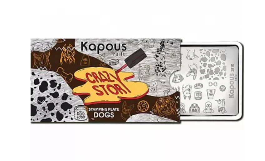 Kapous Professional Пластина для стемпинга Crazy story Dogs #1