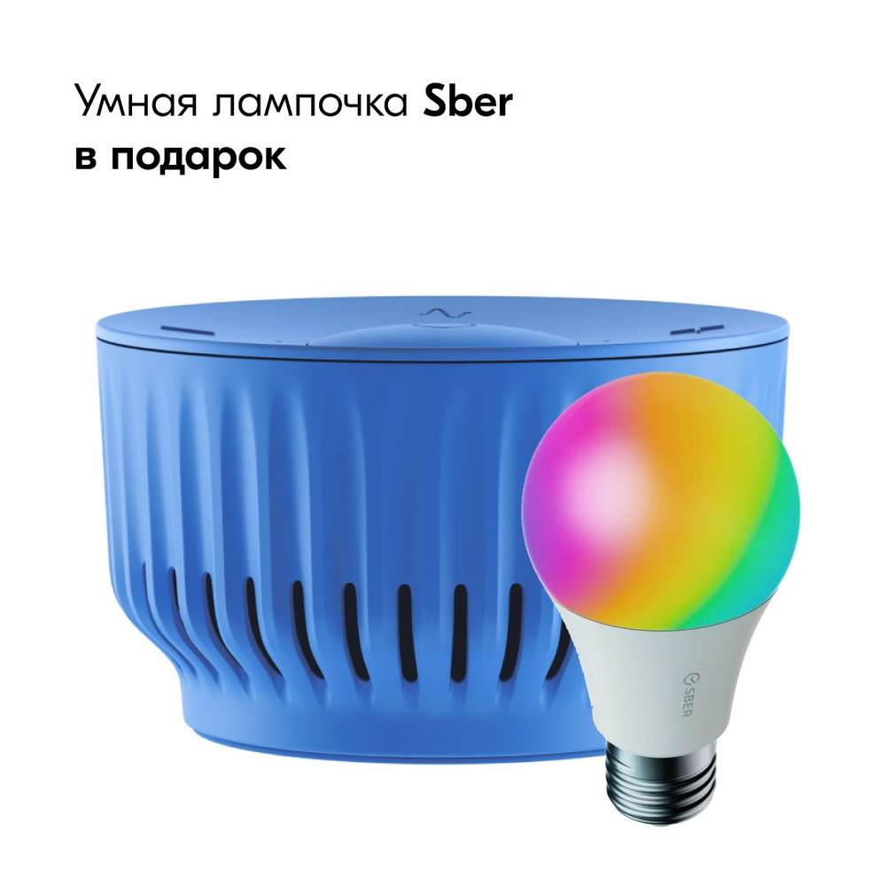 Умная колонка Sber SberBoom Mini с семейством ассистентов Салют (SBDV-00095L), голубой  #1